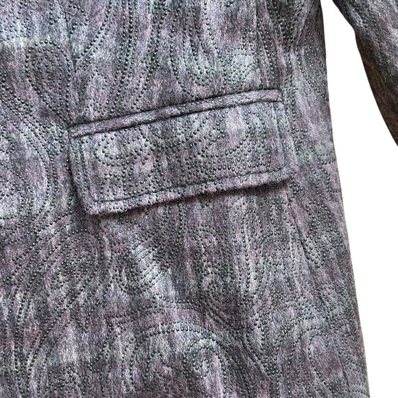 Hans Ubbink Embellished Single-Breasted Blazer Jacket Women's Purple Check - Picture 6 of 16